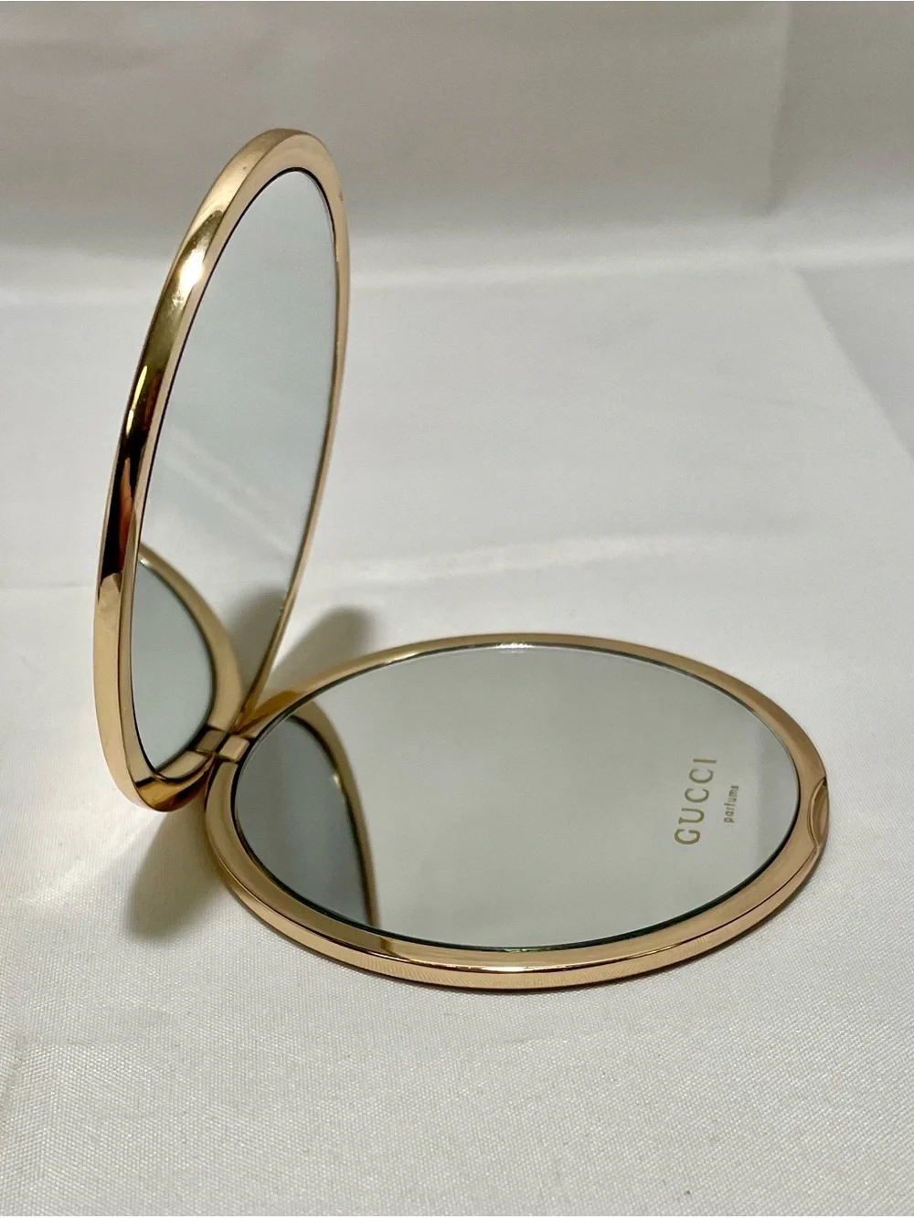 Gucci Parfums Gold Embossed Compact Mirror, NIB